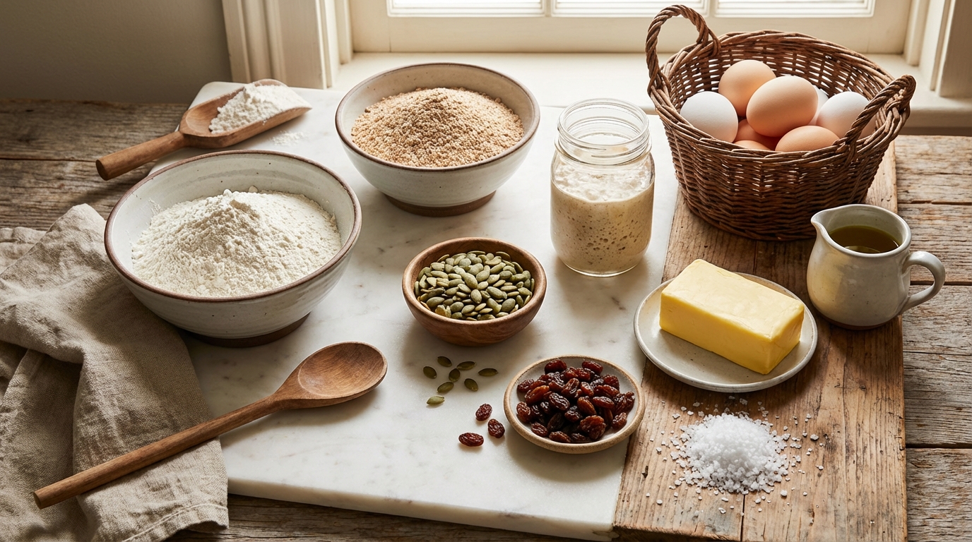 Ingredientes naturales en la panadería artesanal