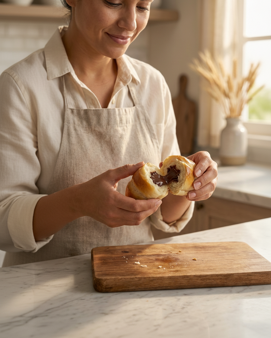 Pan de leche relleno de chocolate con delivery en Caracas