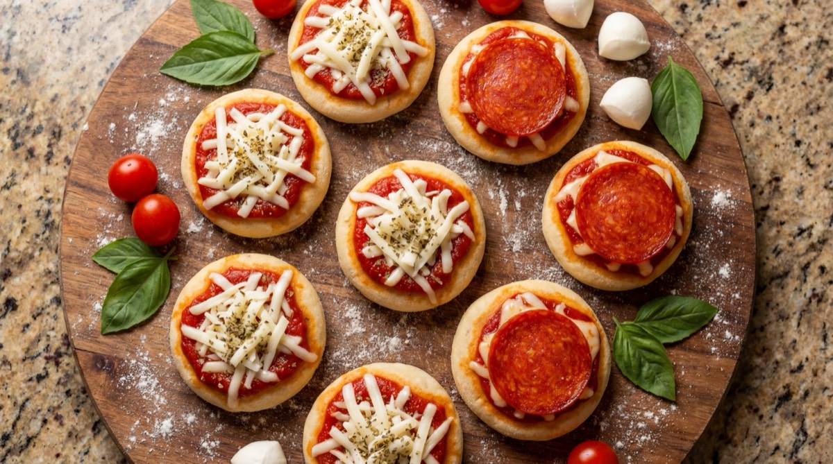 Mini pizzas caseras congeladas x8 con ingredientes naturales