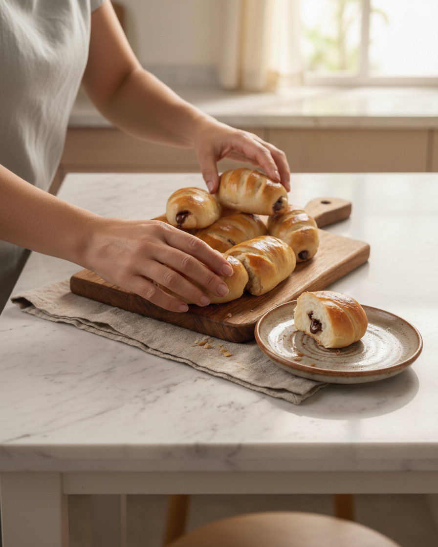 Pack familiar de pan de leche relleno de chocolate x12