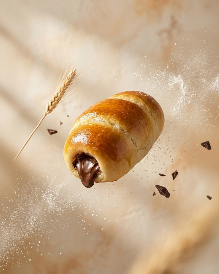 Caja de 24 panes de leche rellenos de chocolate